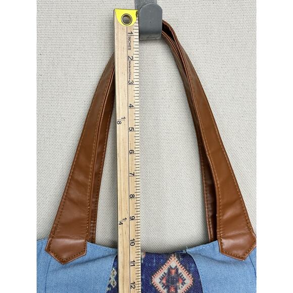 Canyon Sky Southwestern Design & Denim Hobo Style Handbag - Picture 6 of 11